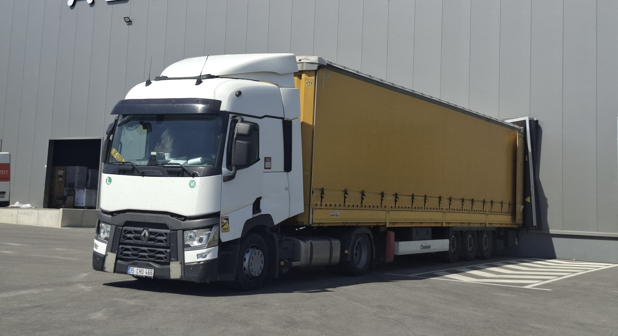 truck being unloaded